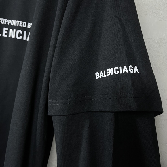 Balenciaga black printed long-sleeved T-shirt - Picture 4 of 9